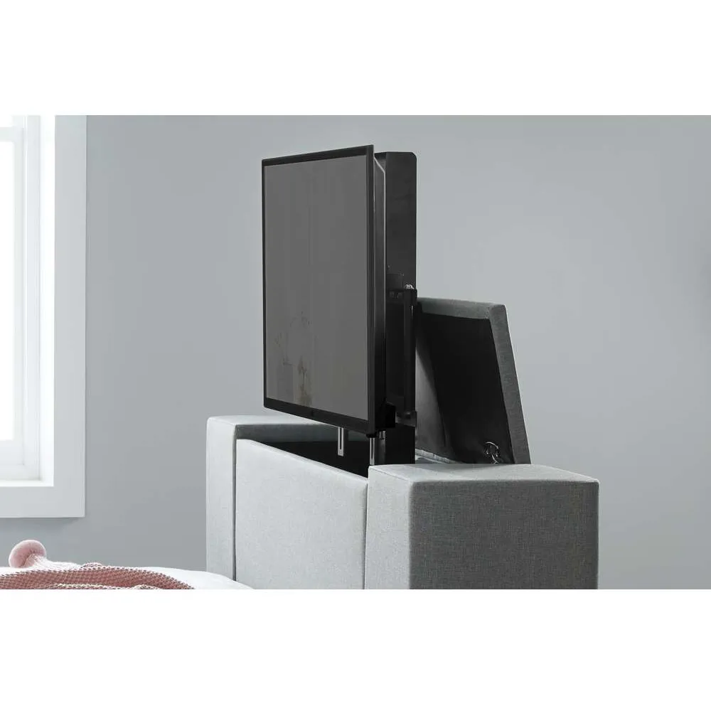 Plaza King Size Bed Frame with TV Bracket - Grey