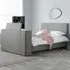 Plaza King Size Bed Frame with TV Bracket - Grey