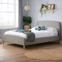 Quebec King Size Bed Frame - Grey