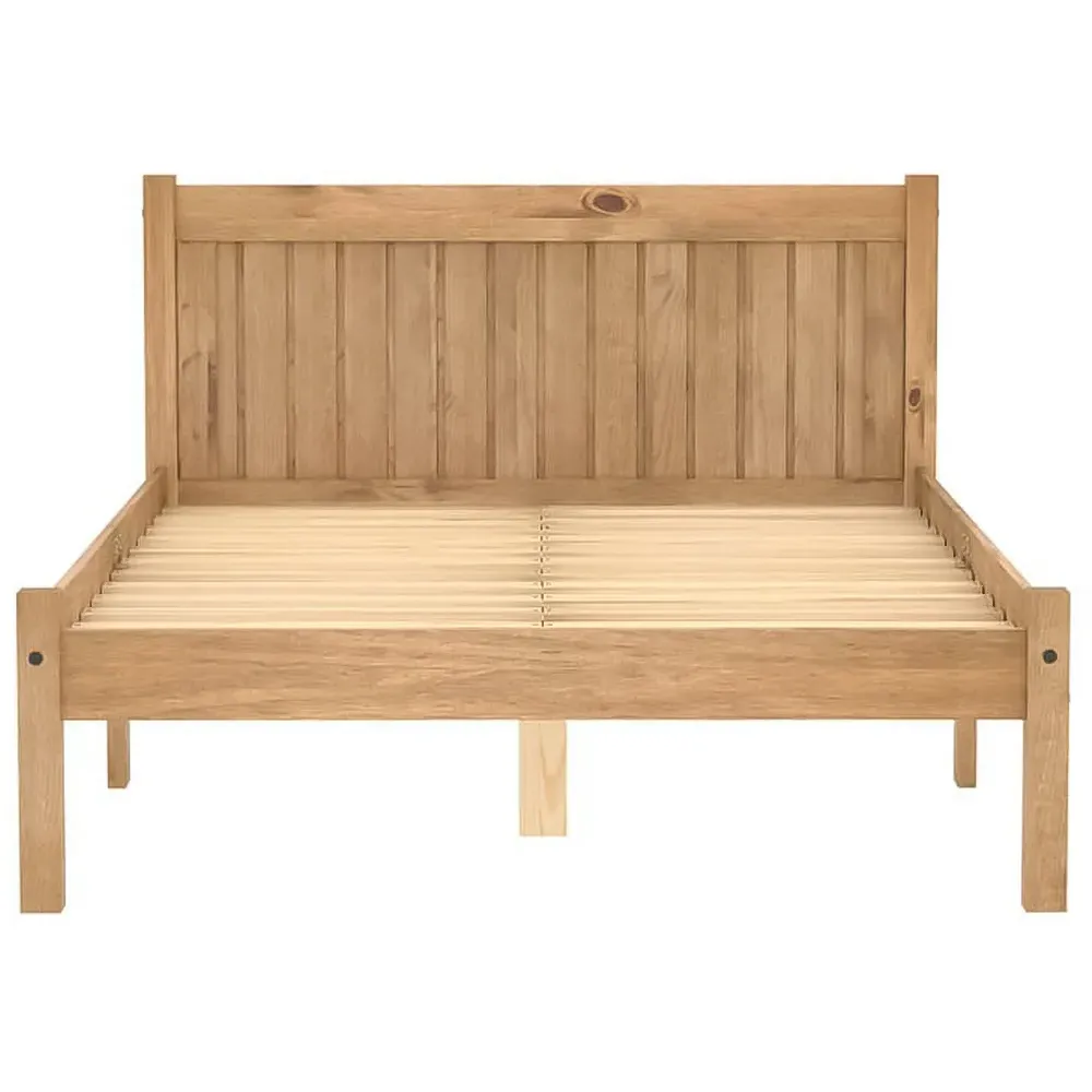 Rio Double Bed Frame - Brown, Pine
