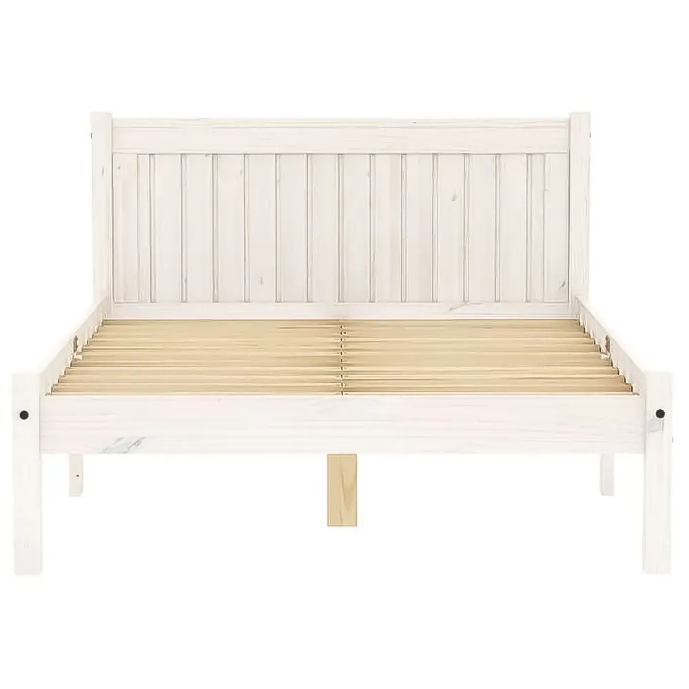 Rio Double Bed Frame - White, Pine