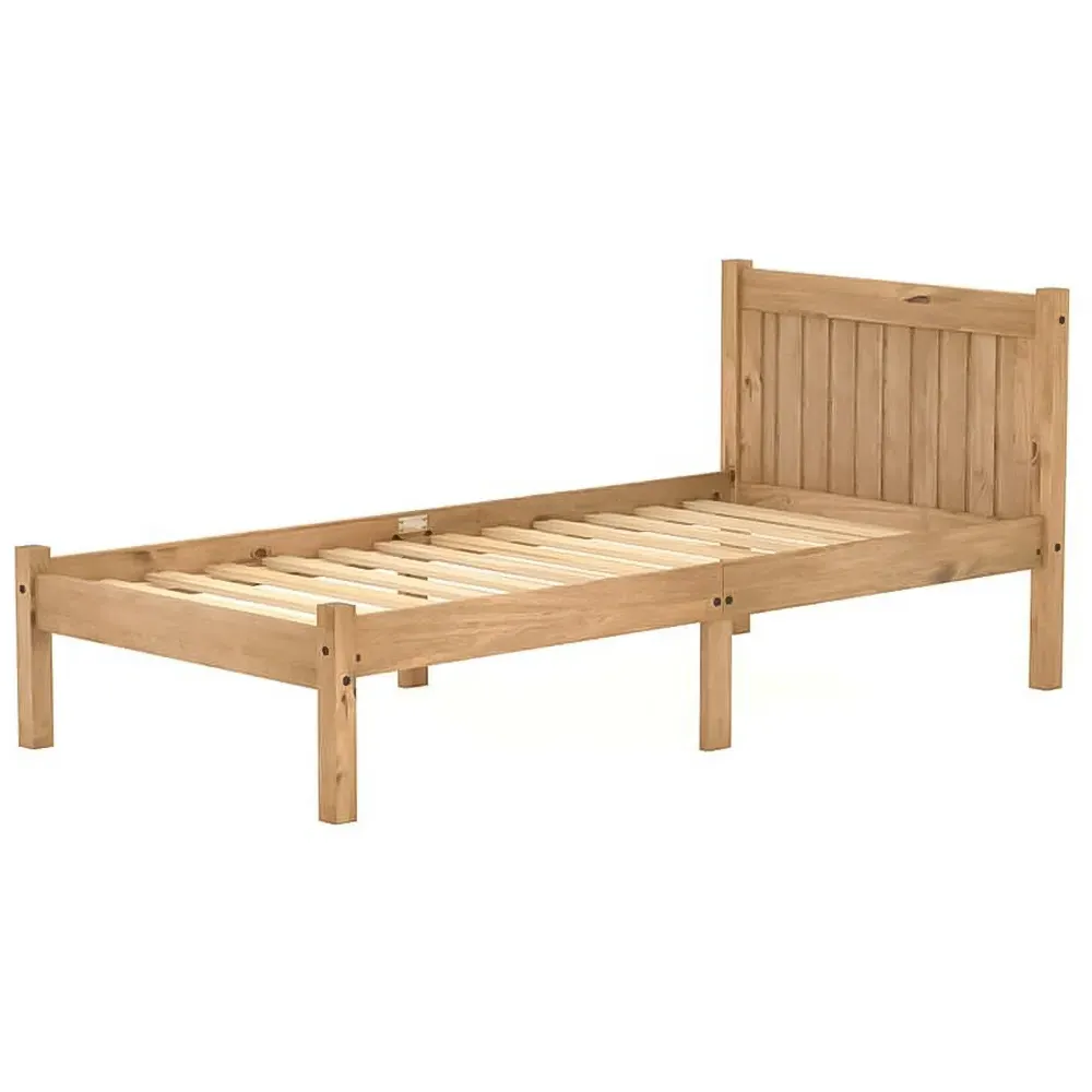 Rio Single Bed Frame - Brown, Pine