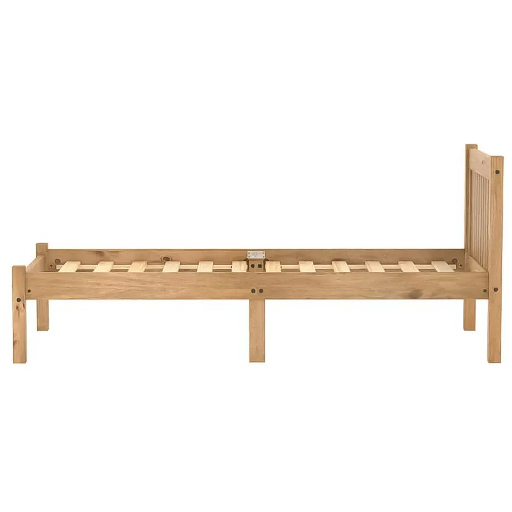 Rio Single Bed Frame - Brown, Pine