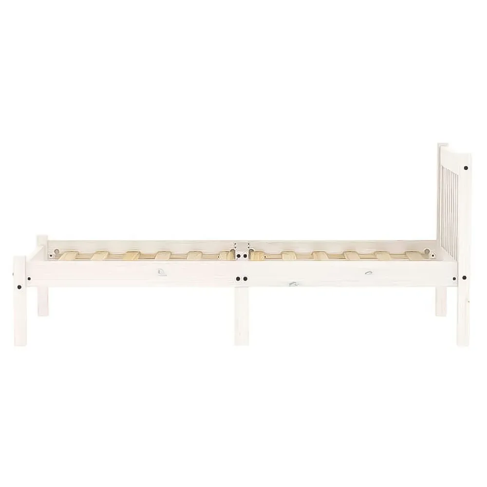 Rio Single Bed Frame - White, Pine