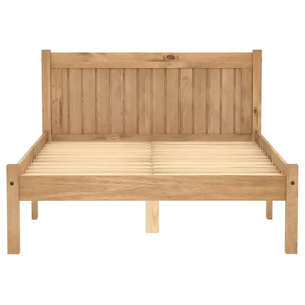 Rio Small Double Bed Frame - Brown, Pine