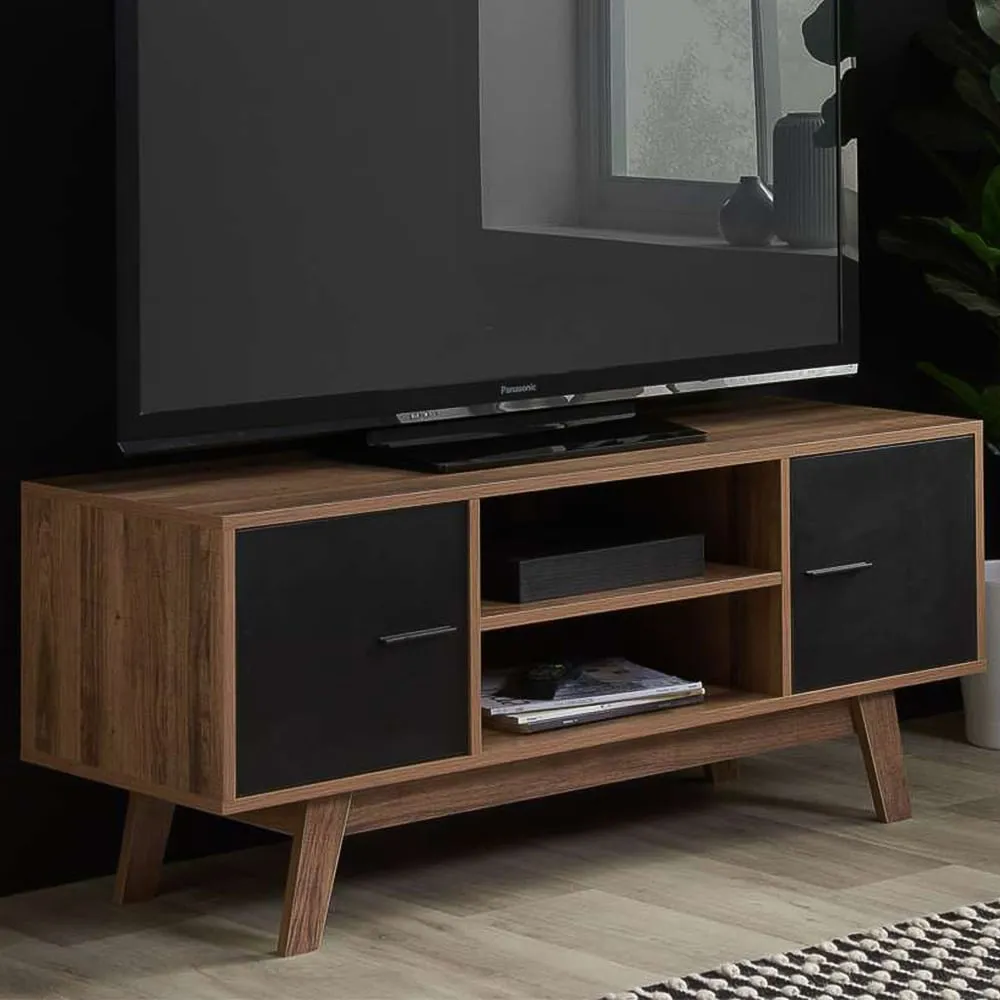 Shard 2 Door TV Unit - Brown image