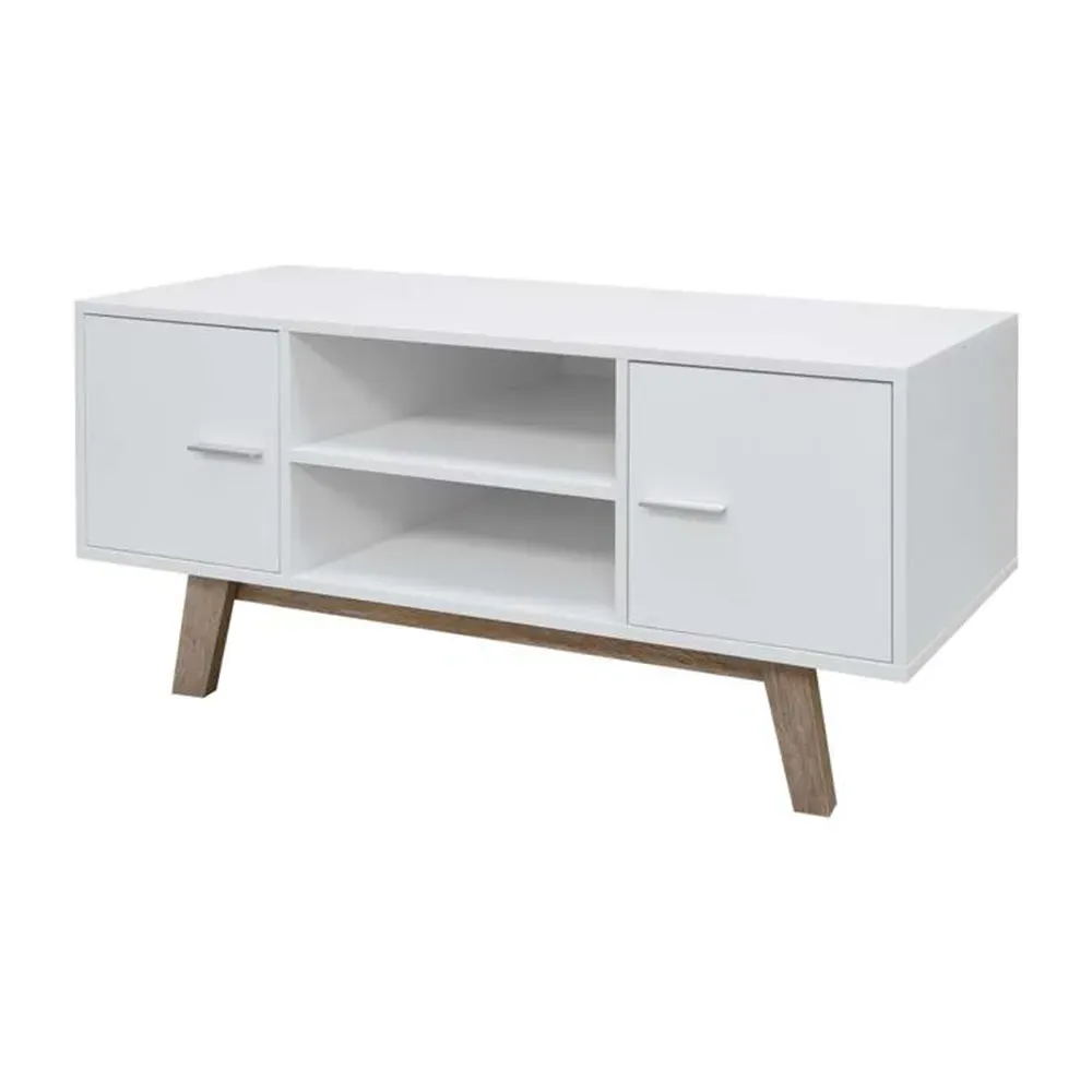 Shard 2 Door TV Unit - White