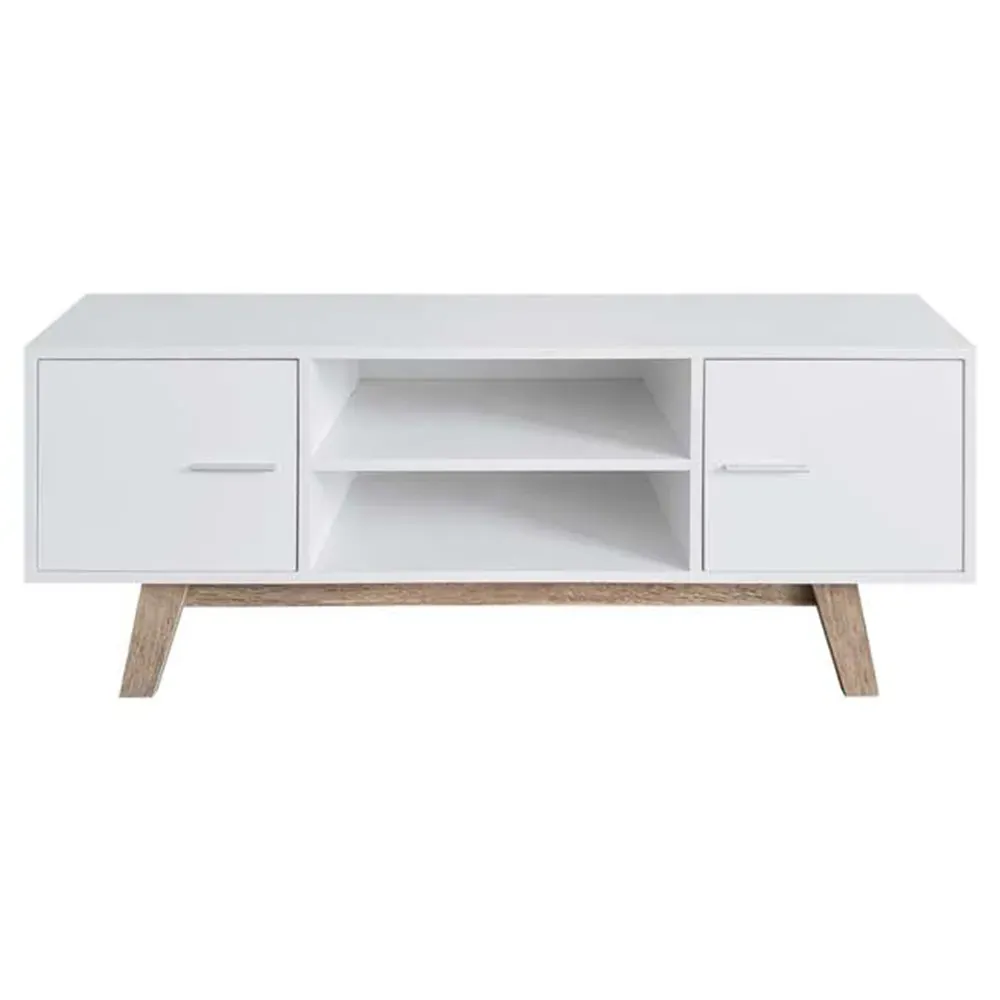 Shard 2 Door TV Unit - White