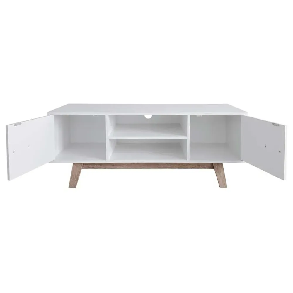 Shard 2 Door TV Unit - White