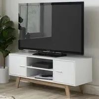 Shard 2 Door TV Unit - White