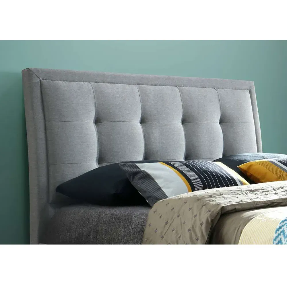 Shelby Double Bed Frame with Storage - Grey