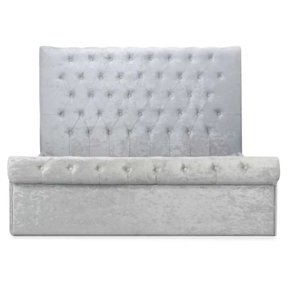 Sienna Double Ottoman Bed Frame with Storage - Grey