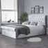 Sienna Double Ottoman Bed Frame with Storage - Grey