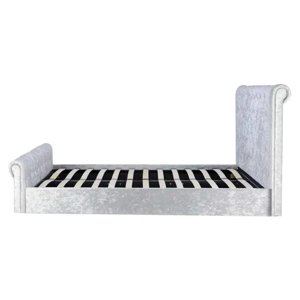 Sienna Small Double Ottoman Bed Frame with Storage - Grey