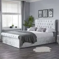 Sienna Small Double Ottoman Bed Frame with Storage - Grey