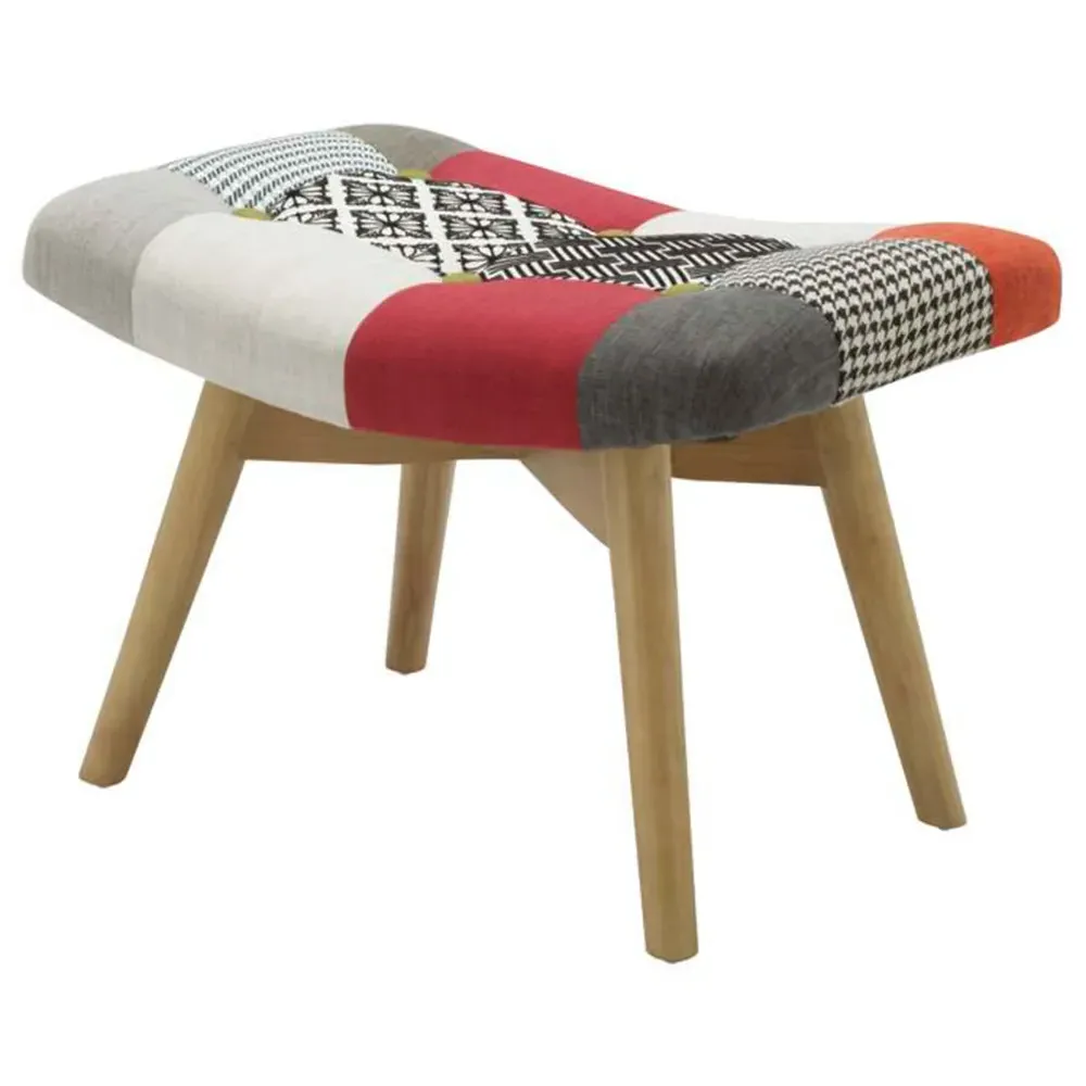 Sloane Footstool - Multi, Polyester