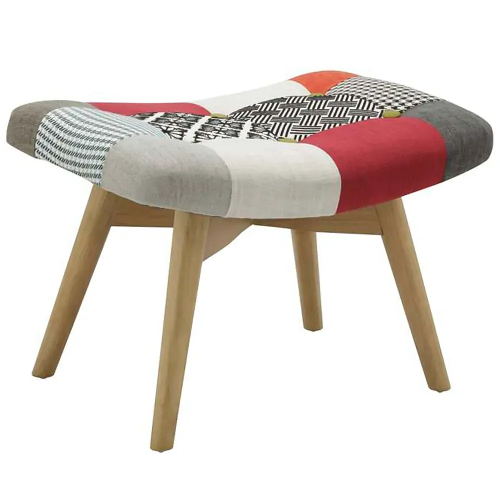 Sloane Footstool - Multi, Polyester