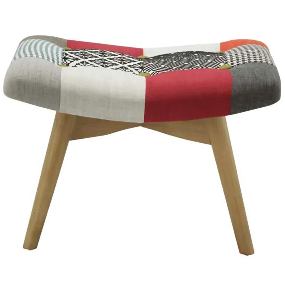 Sloane Footstool - Multi, Polyester