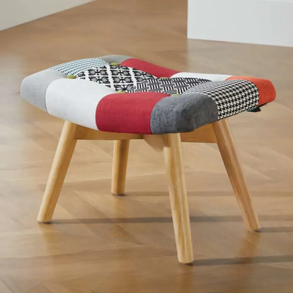 Sloane Footstool - Multi, Polyester image