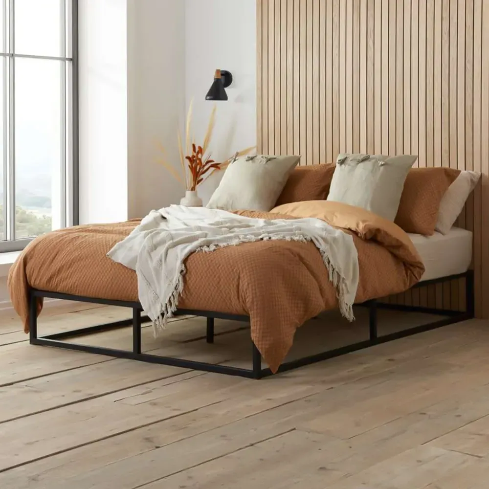 Soho King Size Metal Platform Bed Frame - Black