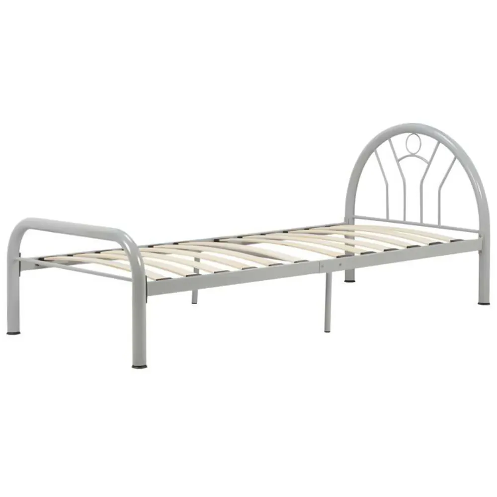Solo Single Bed Frame - Silver