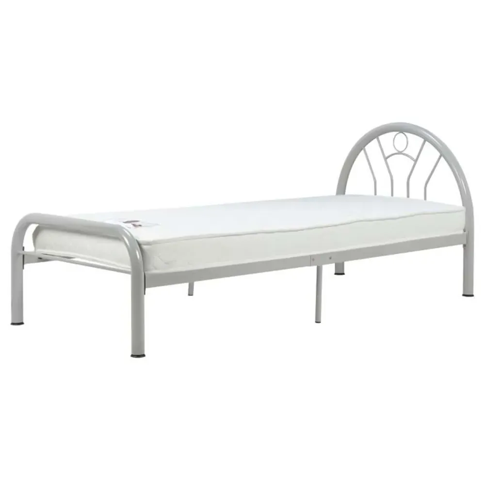 Solo Single Bed Frame - Silver