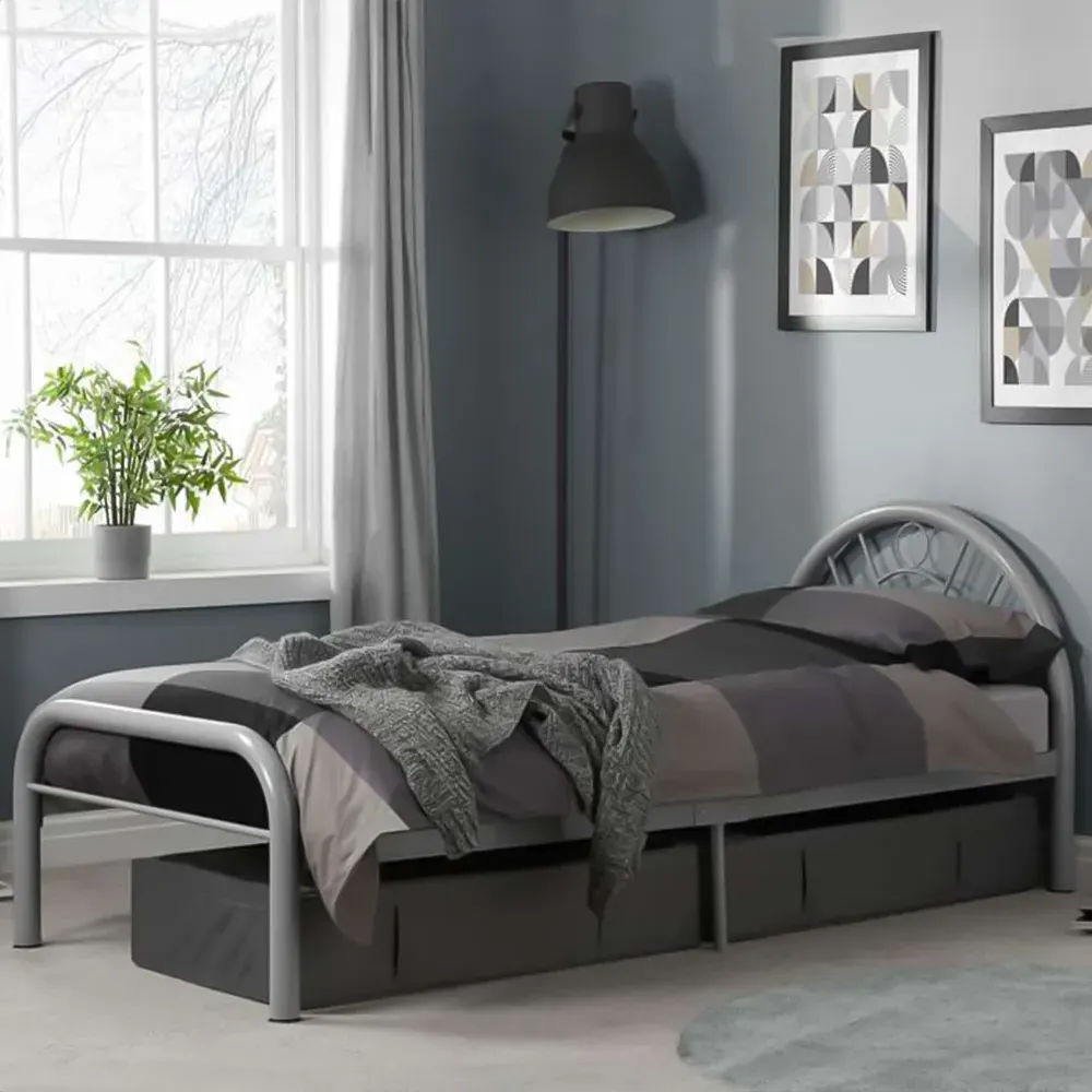 Solo Single Bed Frame - Silver image
