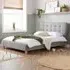 Stockholm King Size Bed Frame - Grey, Fabric