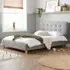 Stockholm Small Double Bed Frame - Grey, Fabric