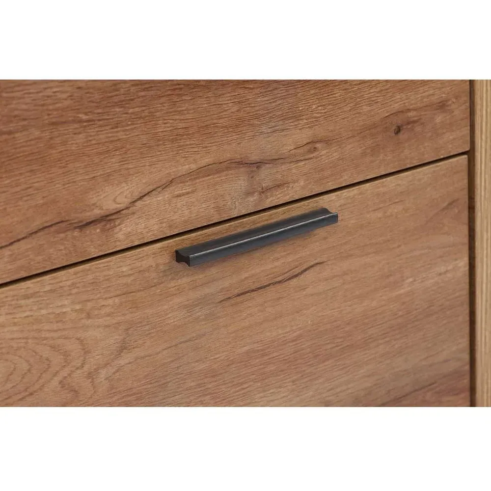 Stockwell 2 Drawer Bedside Table - Brown