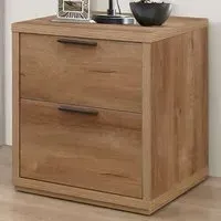 Stockwell 2 Drawer Bedside Table - Brown