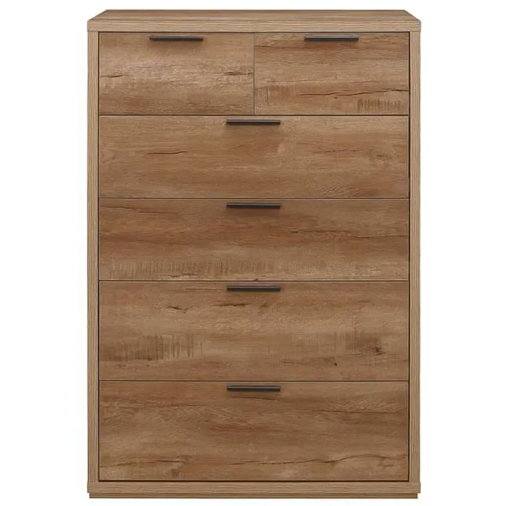 Stockwell 6 Drawer Chest of Drawers - Brown