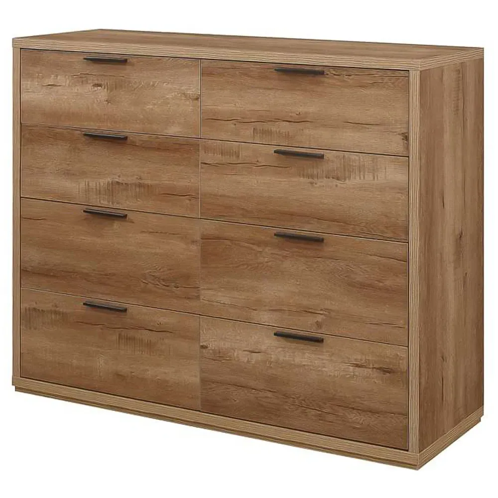 Stockwell 8 Drawer Merchant Chest of Drawers - Brown