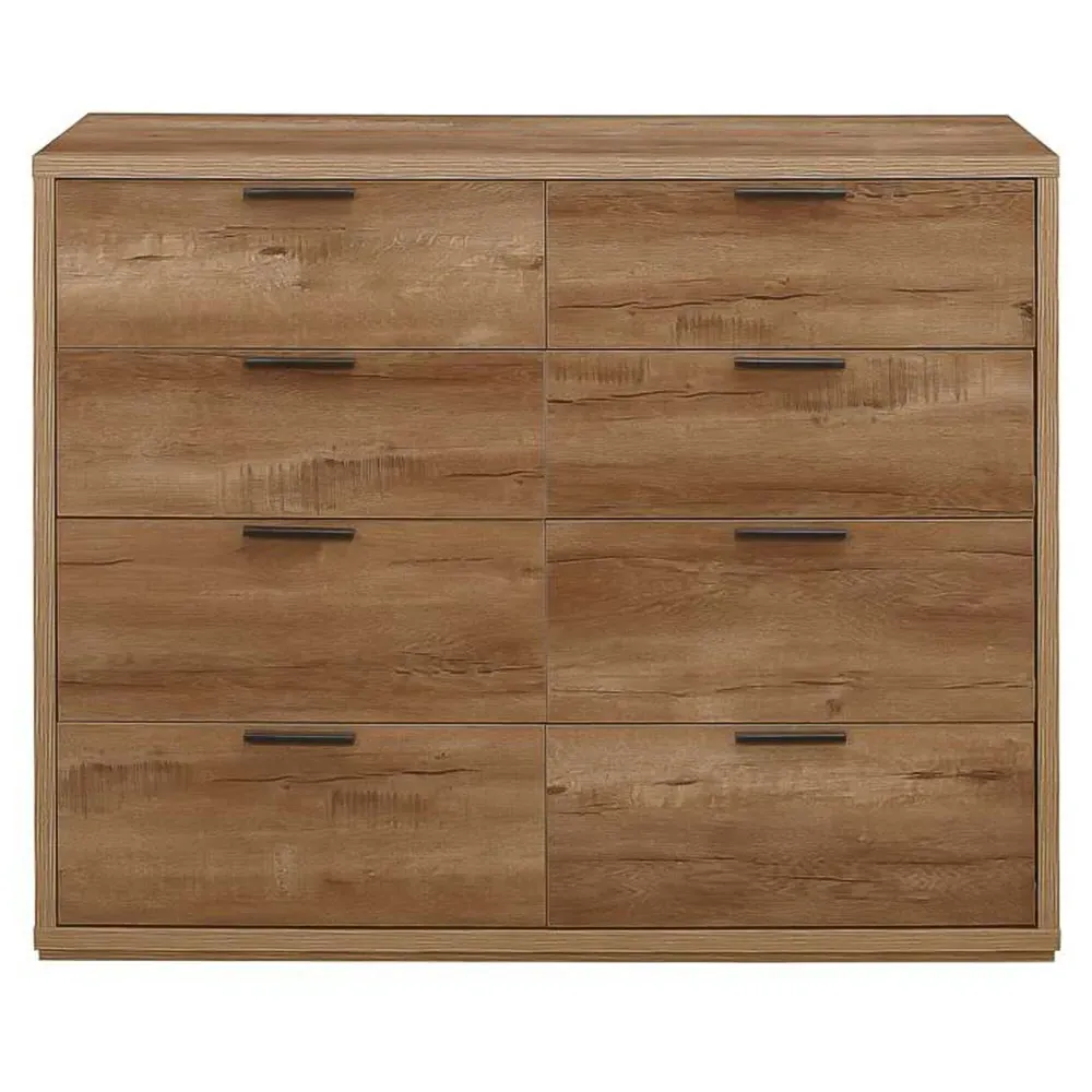 Stockwell 8 Drawer Merchant Chest of Drawers - Brown