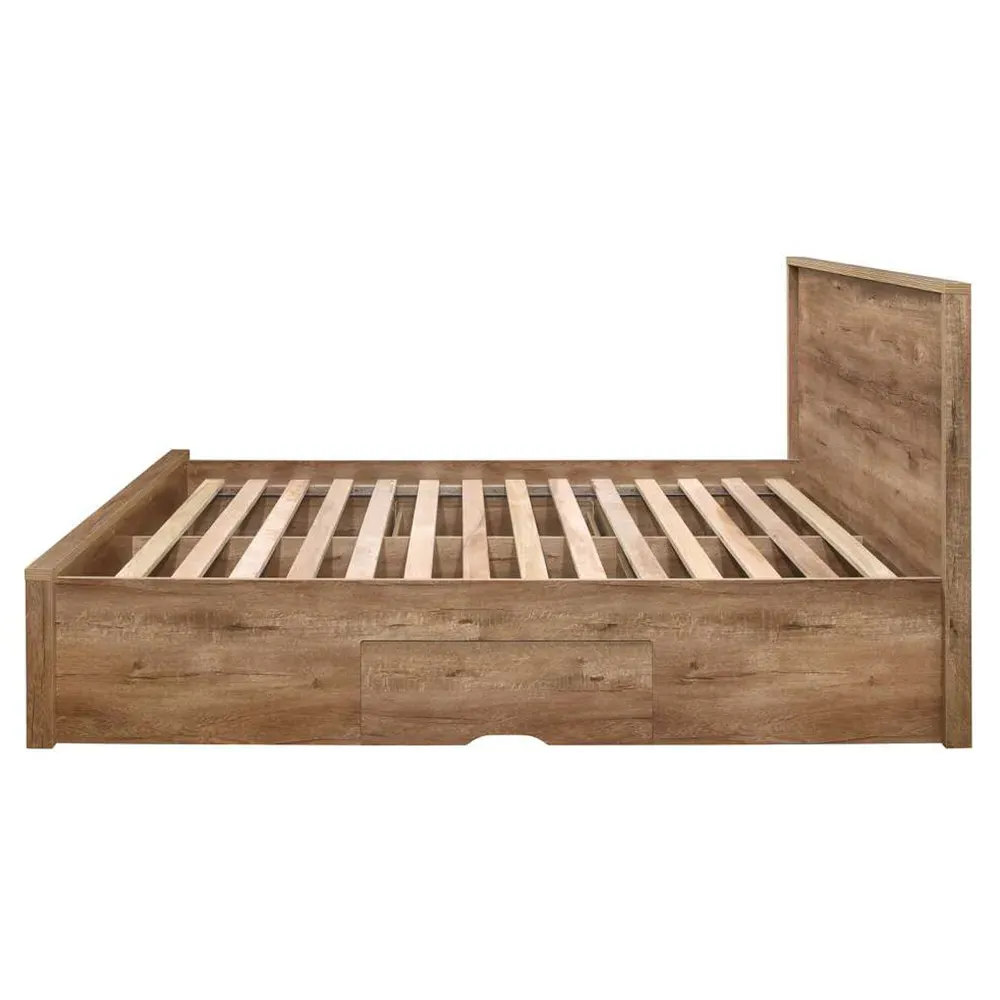 Stockwell Double Bed Frame with Storage - Brown