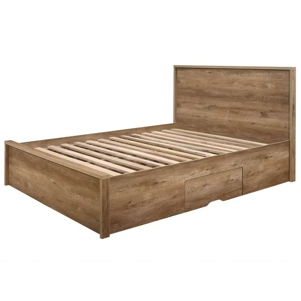 Stockwell King Size Bed with Storage - Brown