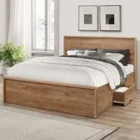 Stockwell King Size Bed with Storage - Brown