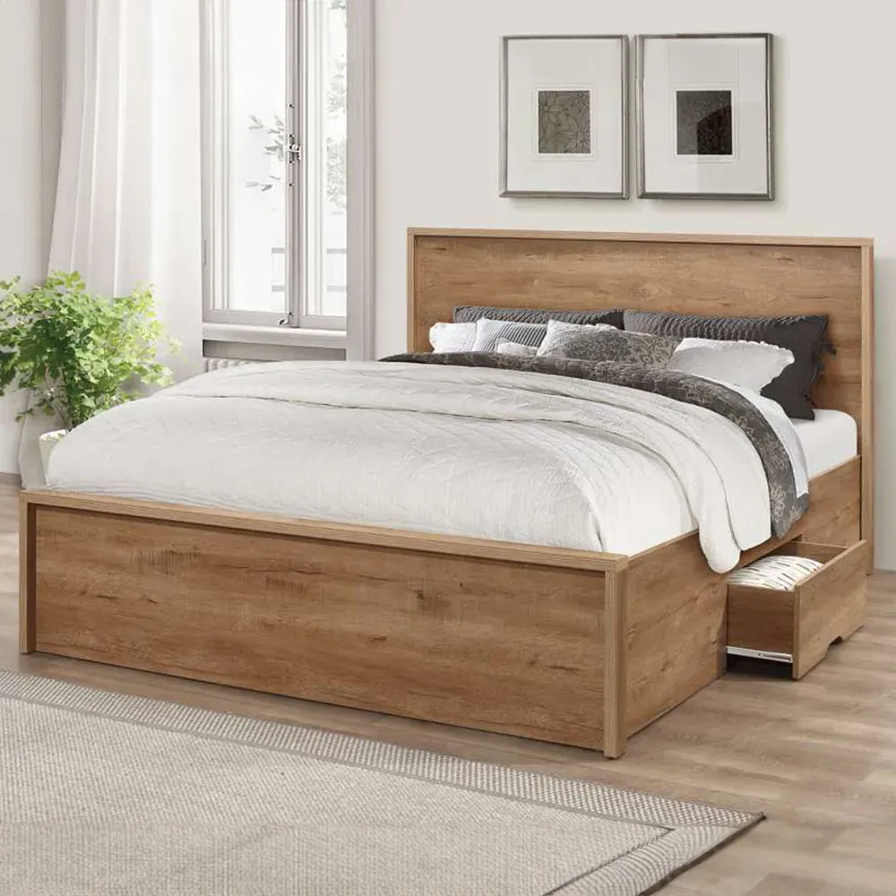 Stockwell King Size Bed with Storage - Brown
