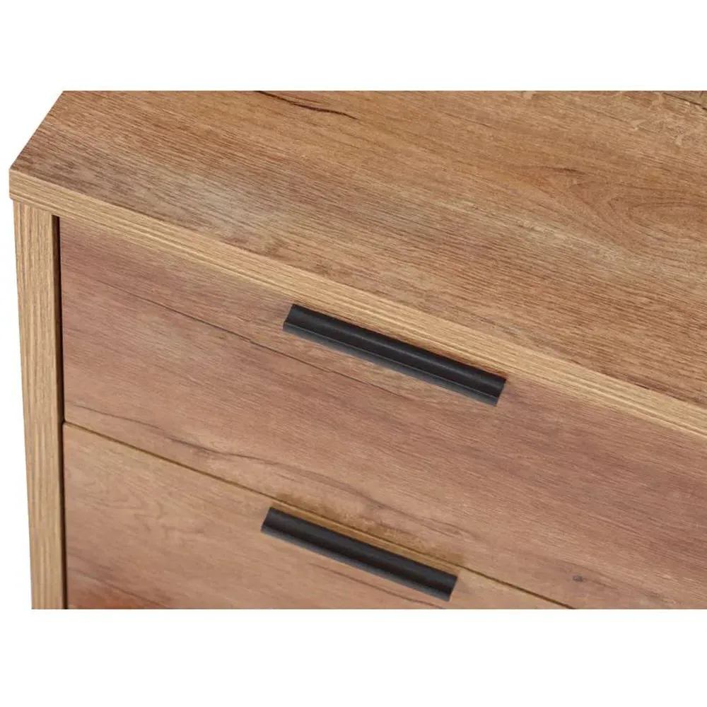 Stockwell Single Drawer Bedside Table - Brown