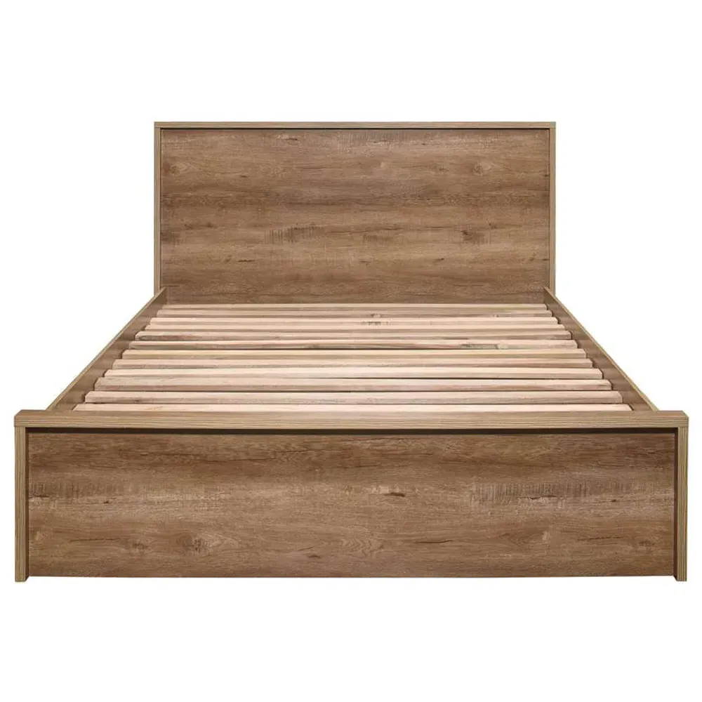 Stockwell Small Double Bed with Storage - Brown