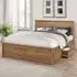 Stockwell Small Double Bed with Storage - Brown
