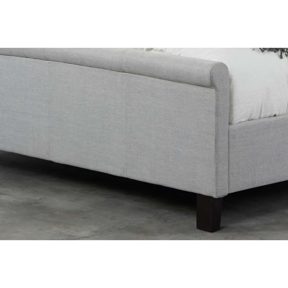 Stratus King Size Bed Frame - Grey, Polyester