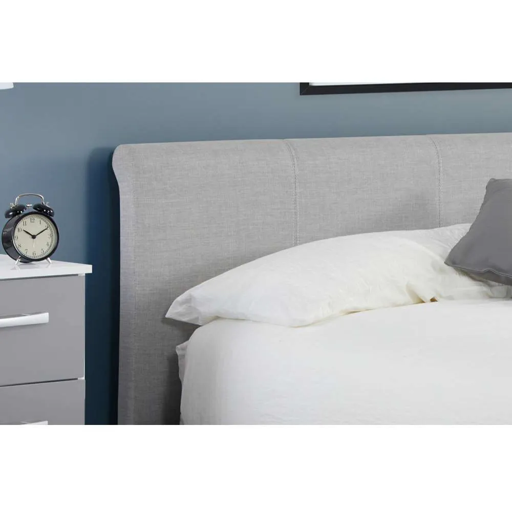 Stratus Small Double Bed Frame - Grey, Polyester