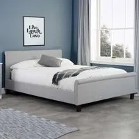 Stratus Small Double Bed Frame - Grey, Polyester