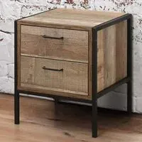 Urban 2 Drawer Bedside Table - Brown