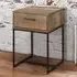 Urban Single Drawer Narrow Bedside Table - Brown