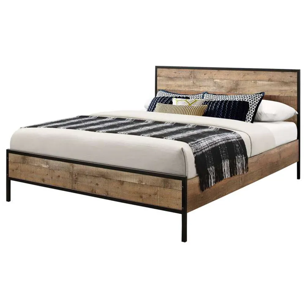 Urban Small Double Bed Frame - Brown, Metal