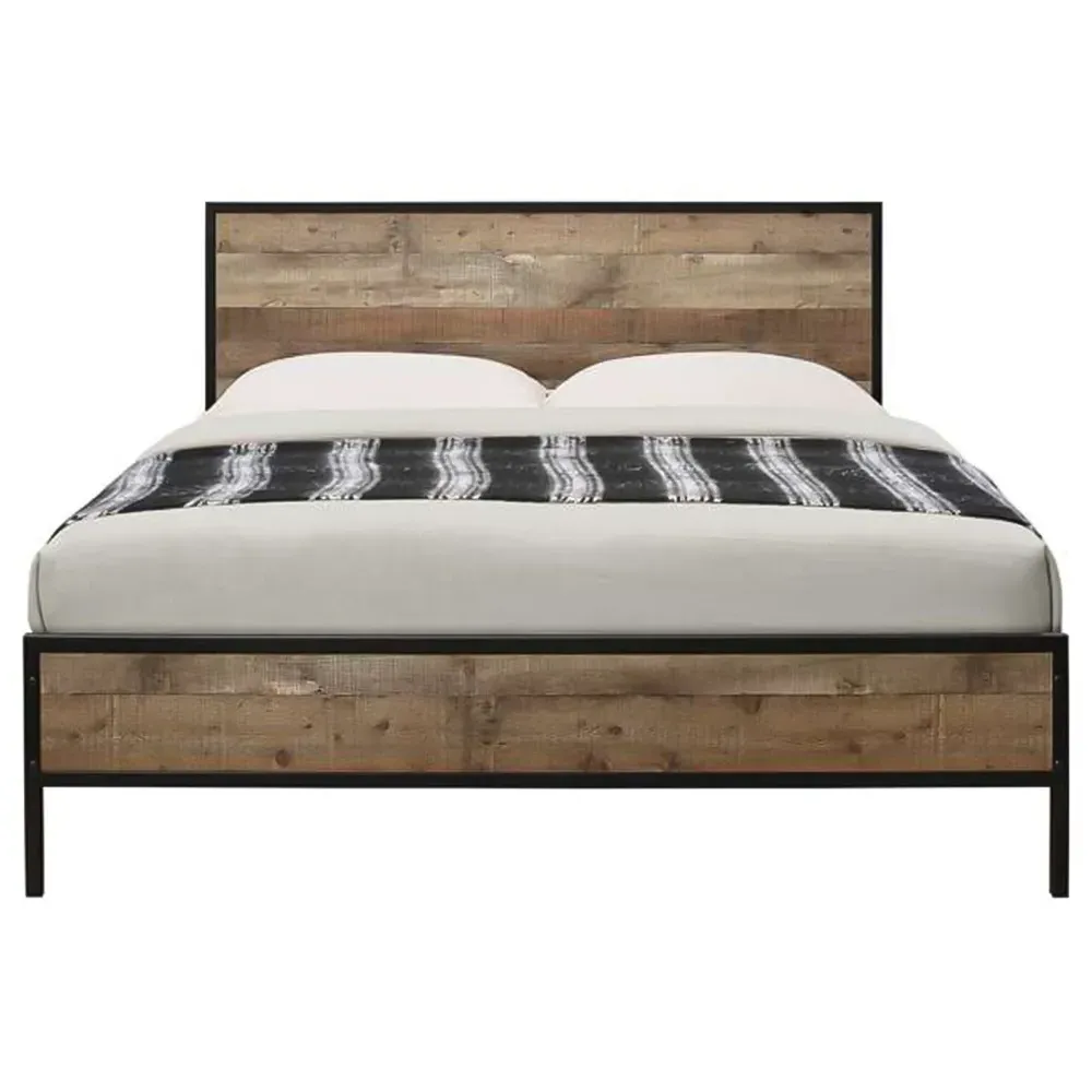 Urban Small Double Bed Frame - Brown, Metal