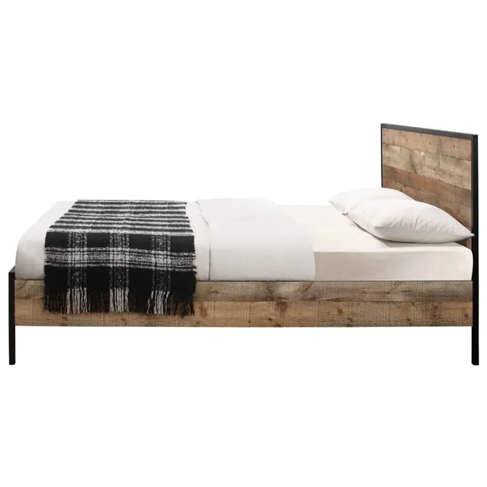 Urban Small Double Bed Frame - Brown, Metal