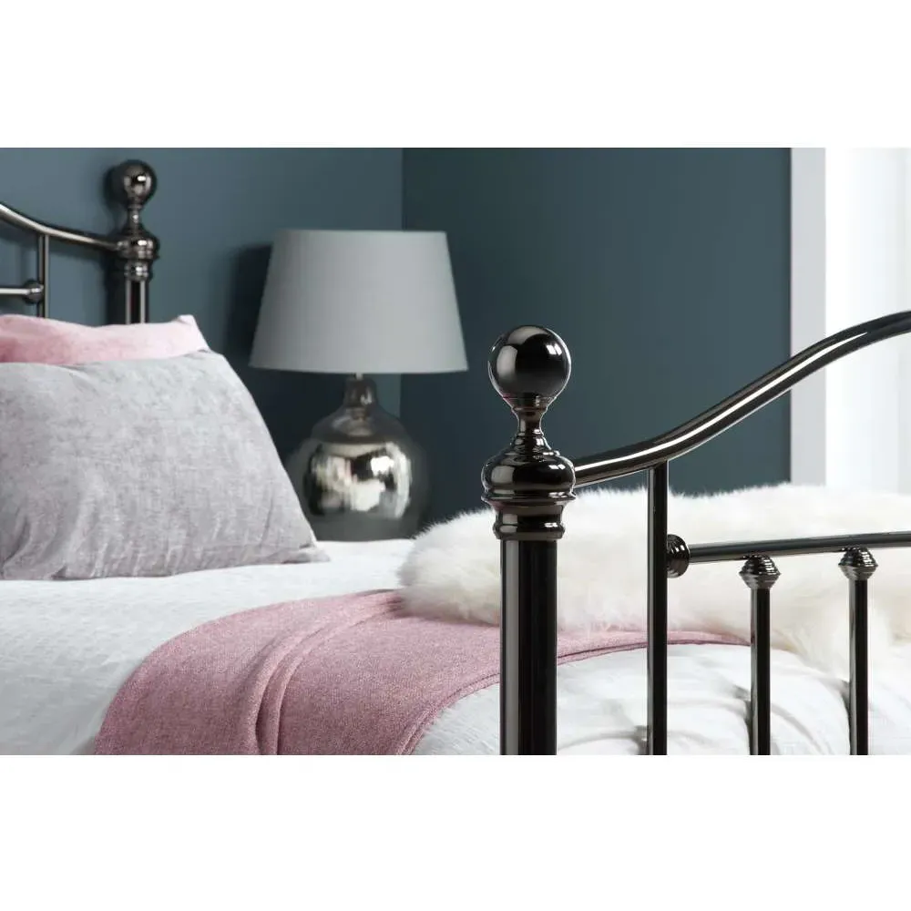 Victoria Double Bed Frame - Black, Steel